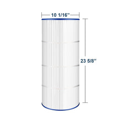 Ying-ti PLF100A Pool Filter side view with specifications