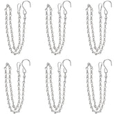 YINGFENG 19.7 inch silver hanging chains set with hooks and clips