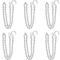 YINGFENG 19.7 inch silver hanging chains set with hooks and clips