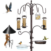 YINGYM 6-Hook Bird Feeding Station Kit bronze colour front view