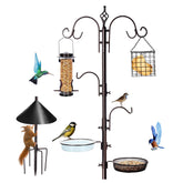 YINGYM 87 Inch Bird Feeding Station Kit with squirrel baffle front view