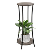 YINMIT 2-tier plant stand in grey with round shelves