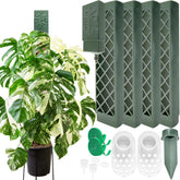 Yioviru 9-inch D-shaped moss pole front view with dripper
