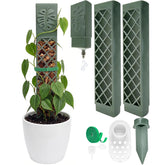 Yioviru 9-inch D-shaped moss pole set with water dripper and bases