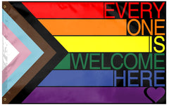 YISDZSW Progress Pride Flag 3x5 ft front view with vibrant rainbow colors