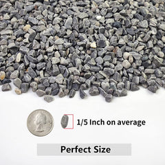 YISZM 5LB grey gravel pebbles close-up showing size
