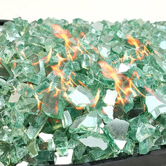 YISZM fire glass in packaging with dimensions