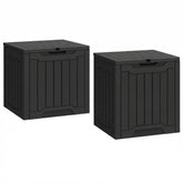 YITAHOME 31 Gallon Black Deck Box front view
