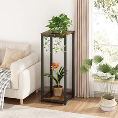 YIZAIJIA 2 Tier Plant Stand side view showcasing plant display
