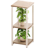YIZAIJIA 3 Tier Plant Stand front view in white