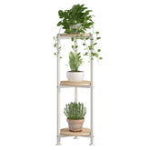 YIZAIJIA 3 Tier Plant Stand white model front view