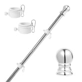 YKFLY 5ft flag pole kit front view with adjustable sections