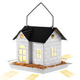 YKNTGIAO Solar Bird Feeder front view with solar panel