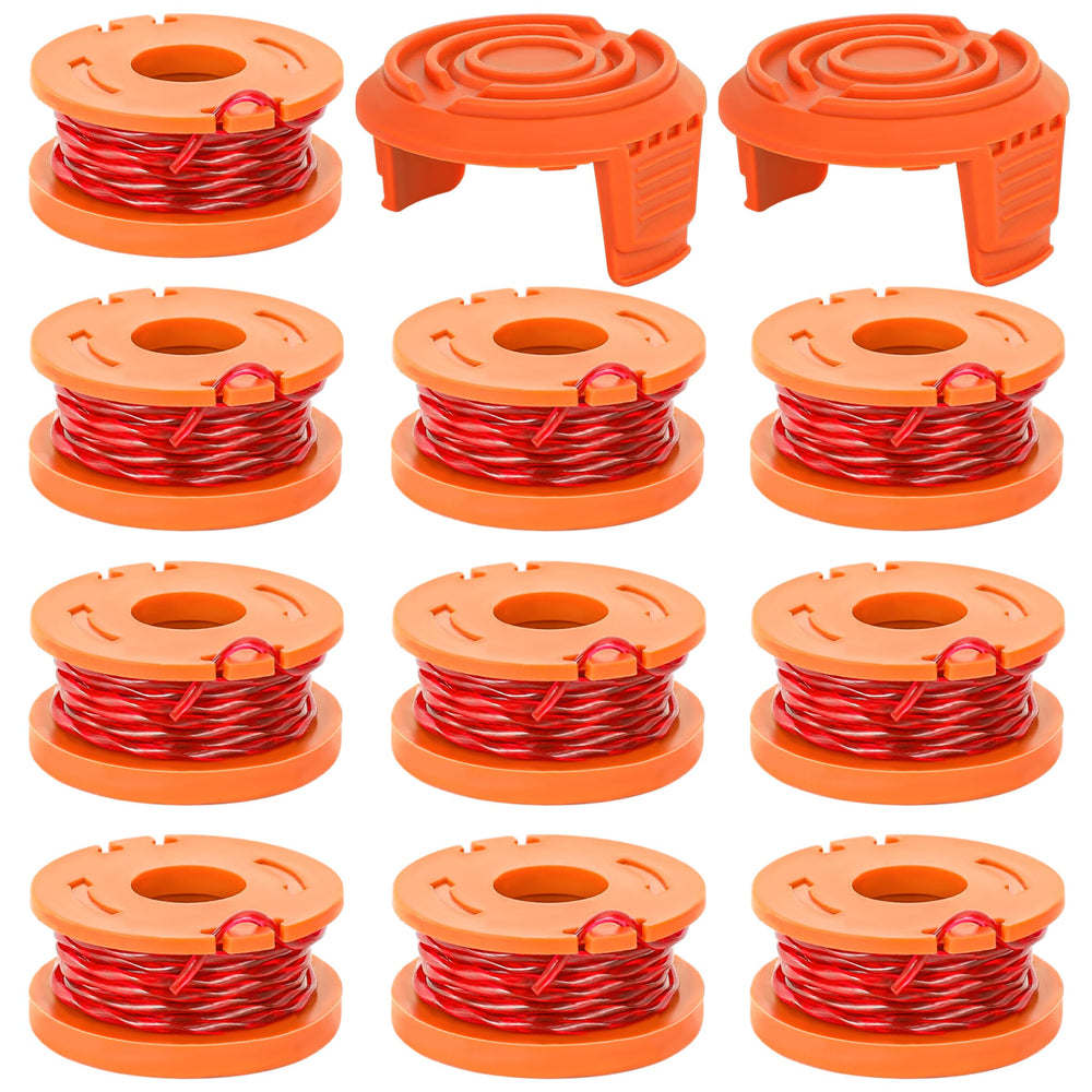 YMHB 12 Pack Trimmer Spool Line WA0010 with spool cap covers