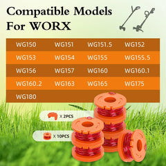 YMHB spool line installed on Worx trimmer