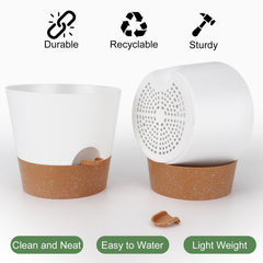 YNNICO 10 inch plant pot side view showcasing sleek matte finish