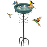 YOADEHOA Bird Bath and Feeder green model front view