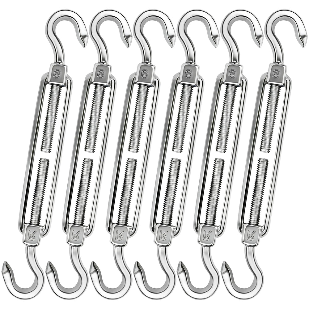 YOFIT 6 Inch Turnbuckle Kit with 6 stainless steel pieces