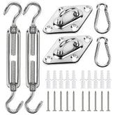 YOFIT Shade Sail Hardware Kit front view showing all components