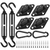 YOFIT Shade Sail Hardware Kit front view with all components