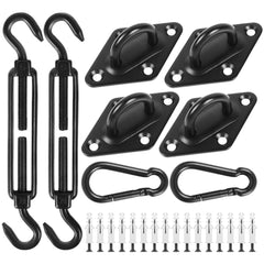 YOFIT Shade Sail Hardware Kit front view with all components