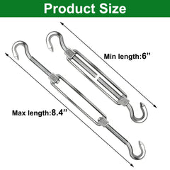 YOFIT turnbuckle kit in silver colour displayed on a white background