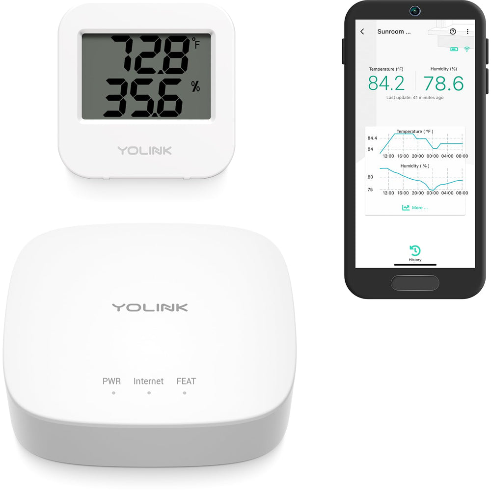 YoLink Indoor Temperature and Humidity Sensor Kit front view