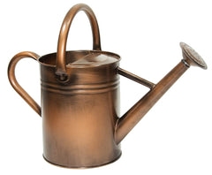 yourjoy 1 Gallon Galvanized Metal Watering Can in Retro Coppery front view