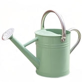 yourjoy Metal Watering Can 1 Gallon in cream green color front view