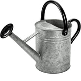 yourjoy Metal Watering Can front view in silver