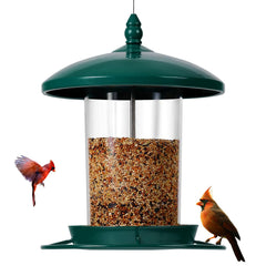 Youvip Metal Bird Feeder front view with green colour