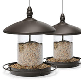 Youvip Metal Roof Bird Feeder bronze front view