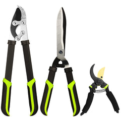 YRTSH 3-piece loppers and hedge clippers set in green