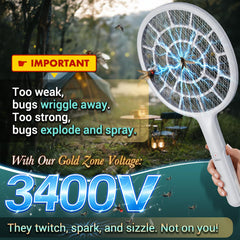 YsChois Electric Fly Swatter showing 3 mm mesh detail