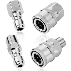 Ysglory 1/4 inch quick connect fittings adapter set front view