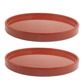 Yukfona 6.4-inch terracotta ceramic plant saucer front view