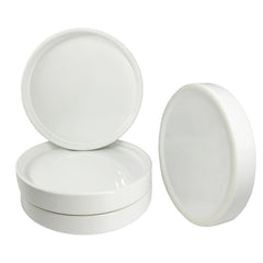 Yukfona ceramic plant saucer tray set of four, white, 4-inch