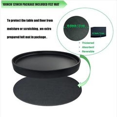 Yukfona ceramic plant saucer tray side view showing depth