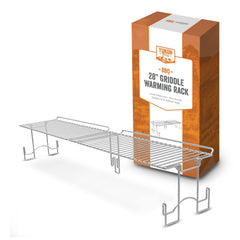 Yukon Glory 28-inch griddle warming rack front view