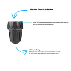 Yulaiyoen 1/2 Inch Drip Irrigation Tubing Faucet Adapter packaging