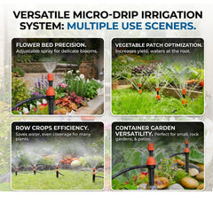 Yulaiyoen drip emitters set in garden setting