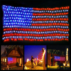 YULIANG LED American Flag Lights front view