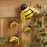 Yungeln Metal Bumble Bee Wall Art Set of 4, front view