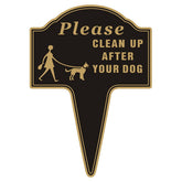 Yuntarda 10x14 No Poop Sign front view with bold lettering