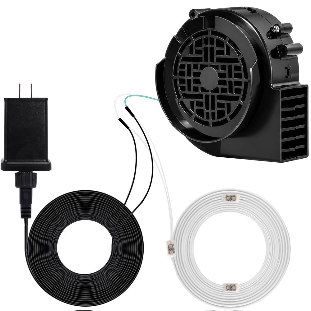 YUNVI Inflatable Replacement Fan Blower 12V 1.2A front view