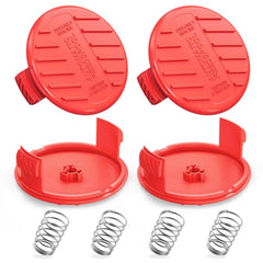 YWTESCH 4 pack string trimmer replacement spool cap red front view