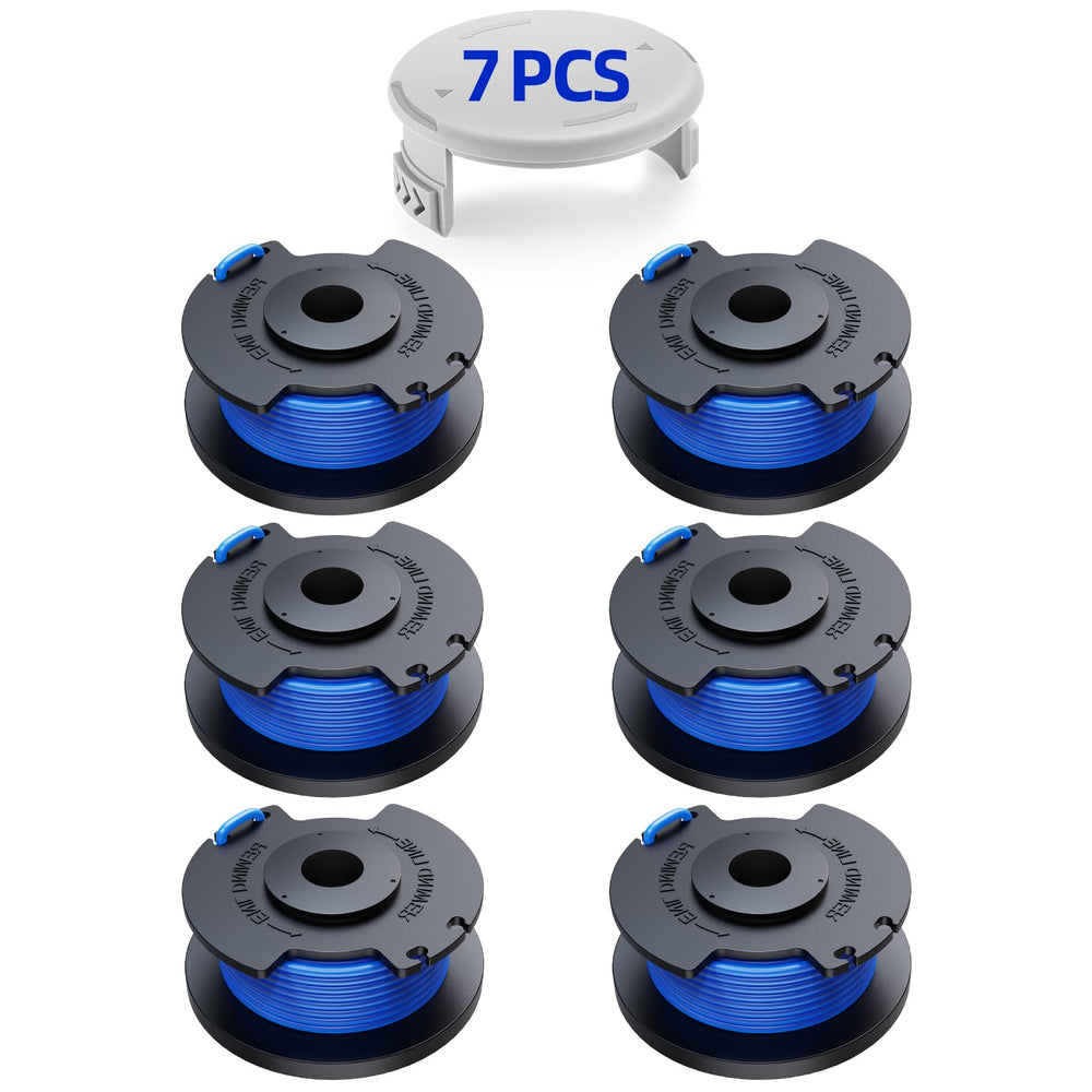 YWTESCH Weed Wacker String Replacement pack with 6 spools and 1 cap