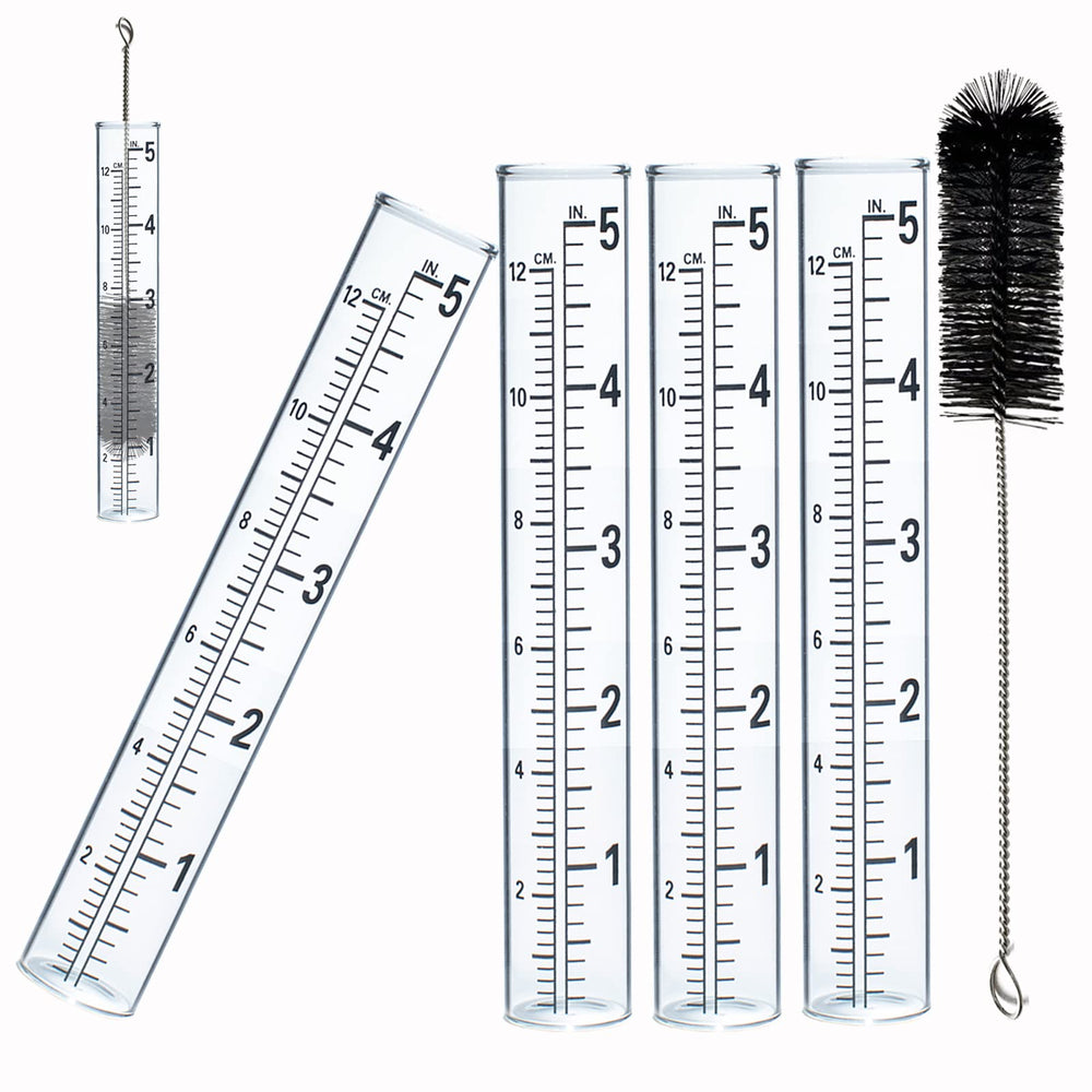 YZDTECH glass rain gauge replacement tube front view