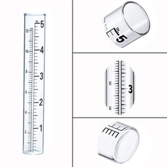 YZDTECH package including 4 glass rain gauge tubes and brush