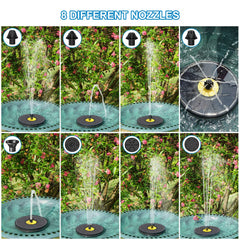Yzert Solar Bird Bath Fountain in a garden setting